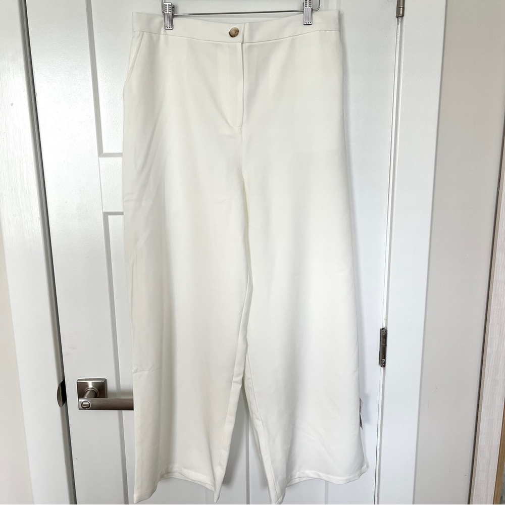 ASOS White Wide Leg Trousers
